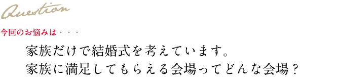 Question 今回のお悩み