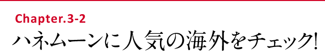 ハネムーンに人気の海外をチェック！