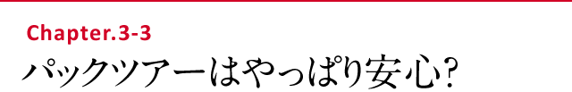 パックツアーはやっぱり安心？