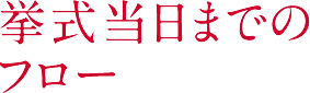 挙式当日までのフロー